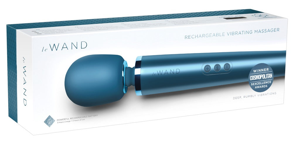 Le Wand Rechargeable Vibrating Massager · masážní hlavice · modrá