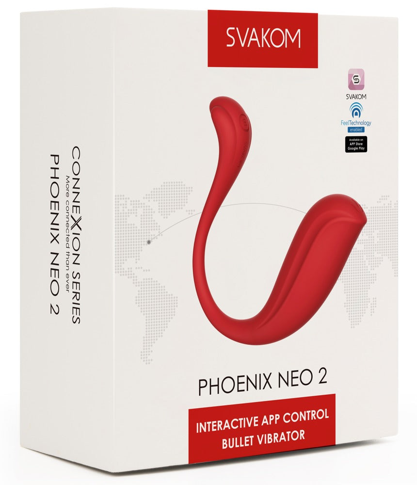 Svakom Phoenix Neo 2 · vibrační vajíčko s ovládáním přes aplikaci · červená