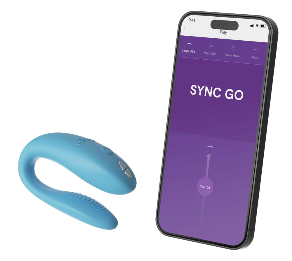 We-Vibe Sync Go · párový vibrátor s ovládáním v aplikaci · tyrkysová