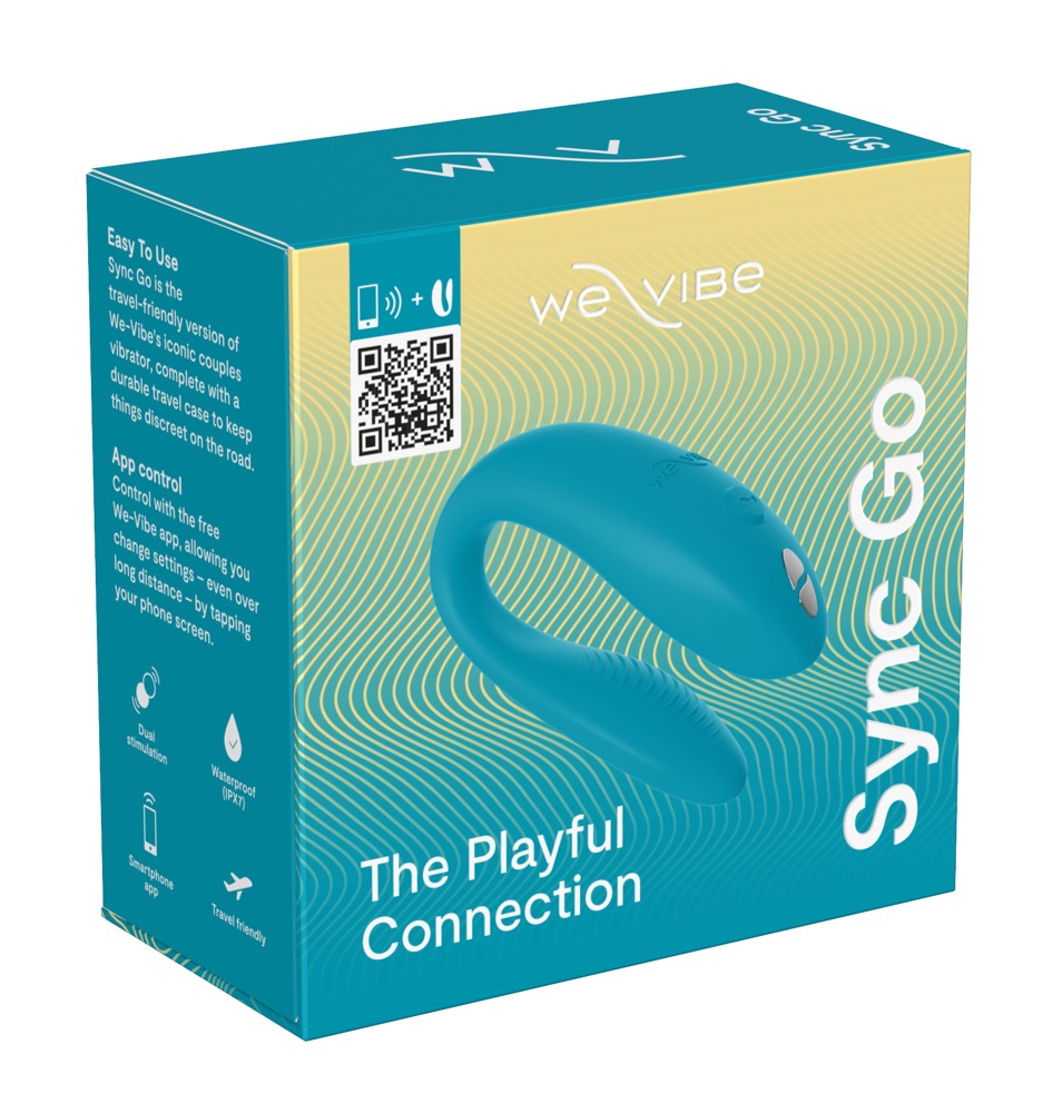 We-Vibe Sync Go · párový vibrátor s ovládáním v aplikaci · tyrkysová