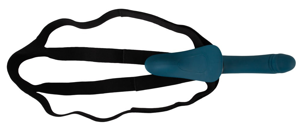 You2Toys Your Strap-On RC Vibrator Blue · postroj s vibrátorem a dálkovým ovladačem