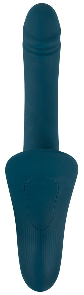 You2Toys Your Strap-On RC Vibrator Blue · postroj s vibrátorem a dálkovým ovladačem