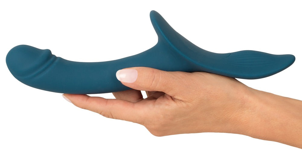 You2Toys Your Strap-On RC Vibrator Blue · postroj s vibrátorem a dálkovým ovladačem