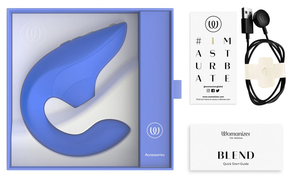 Womanizer Blend · stimulátor klitorisu a bodu G · modrá