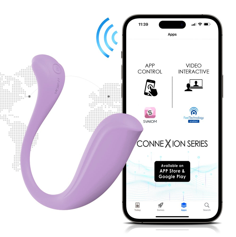 Svakom Phoenix Neo 2 · vibrační vajíčko s ovládáním přes aplikaci · pastelová lila