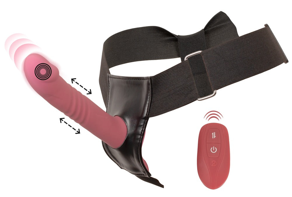 You2Toys Your Strap-On Vibrator Pink · přirážecí vibrátor s tangy a ovladačem