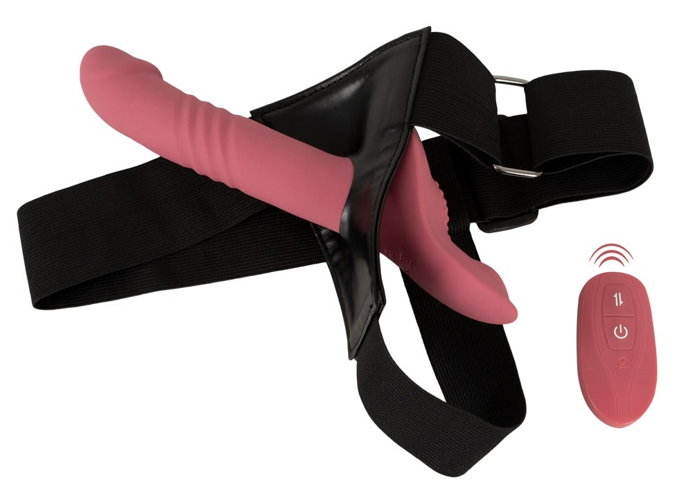 You2Toys Your Strap-On Vibrator Pink · přirážecí vibrátor s tangy a ovladačem