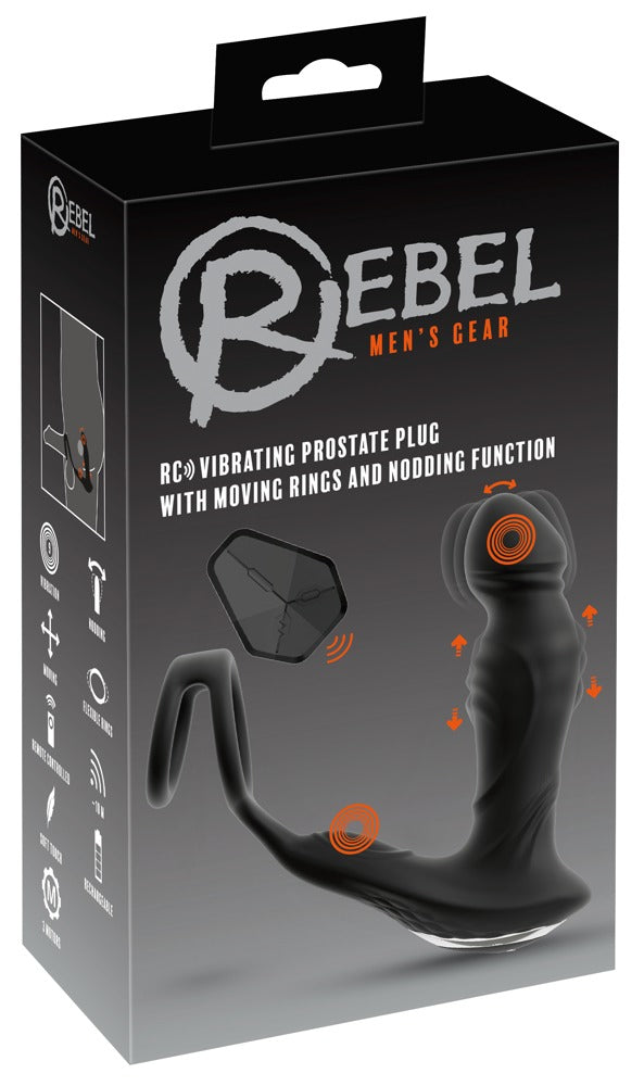 Rebel RC Vibrating Prostate Plug · vibrační kolík na prostatu s pohyblivými kroužky