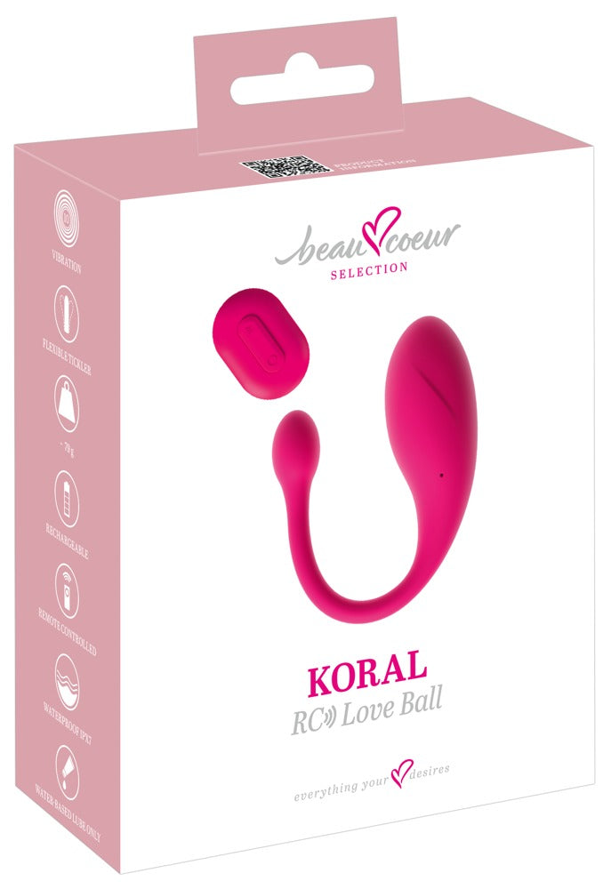 beau coeur Koral RC Love Ball · vibrační venušina kulička s dálkovým ovladačem