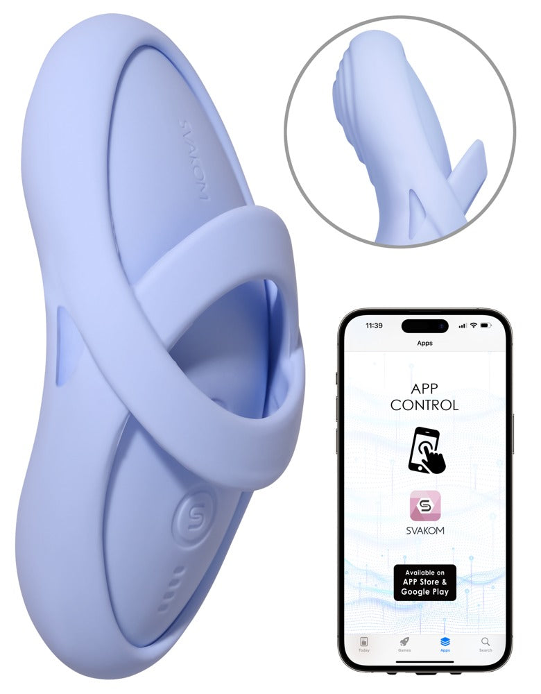 SVAKOM Echo 2 · ohebný vibrátor na prst · nebesky modrá