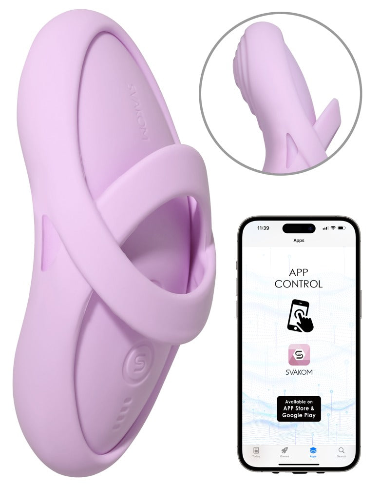 SVAKOM Echo 2 · ohebný vibrátor na prst · růžovofialová