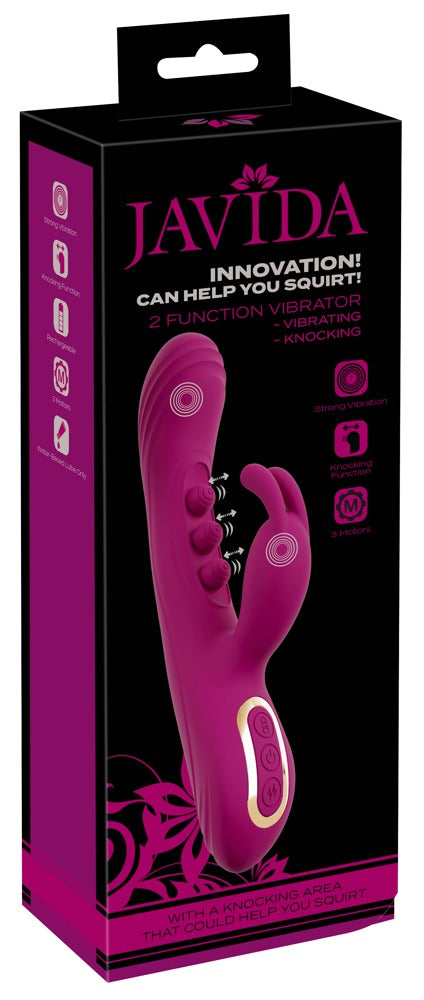 Javida 2 Function Vibrator Squirting · rabbit vibrátor s poklepem na bod G