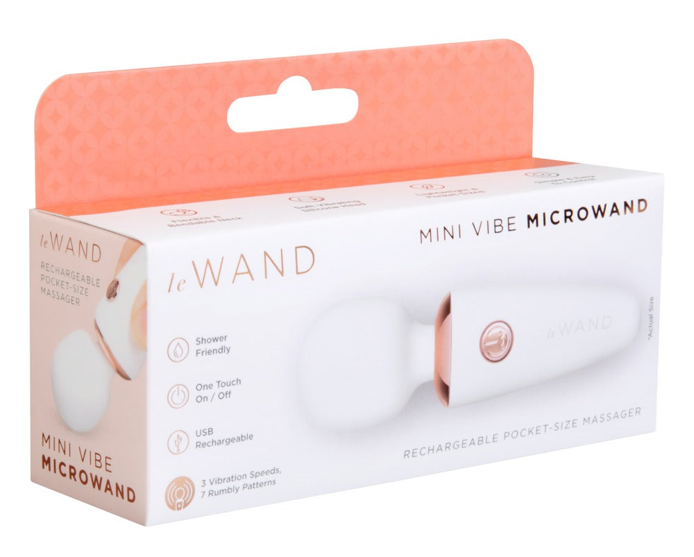 le Wand Mini Vibe Microwand · kompaktní masážní hlavice · bílá