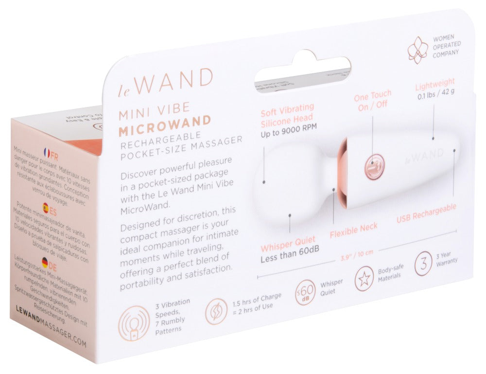 le Wand Mini Vibe Microwand · kompaktní masážní hlavice · bílá