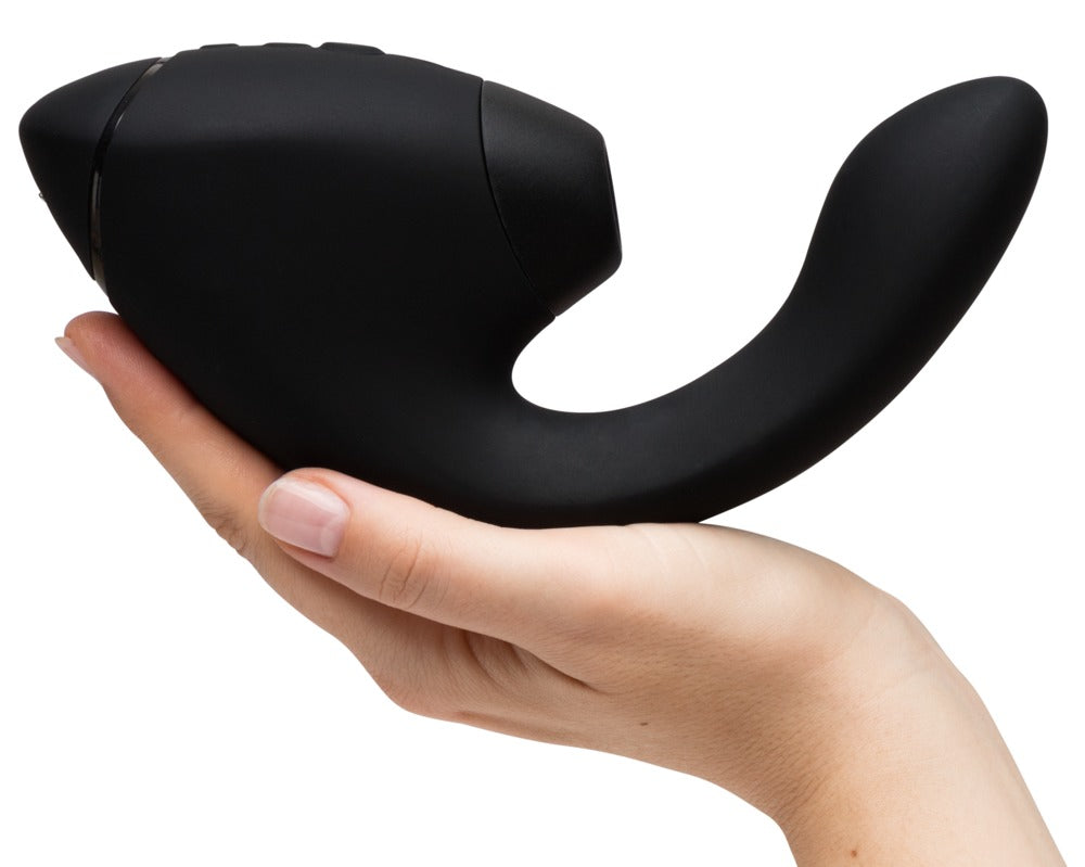 Womanizer Next Duo · duální stimulátor klitorisu a bodu G, černá