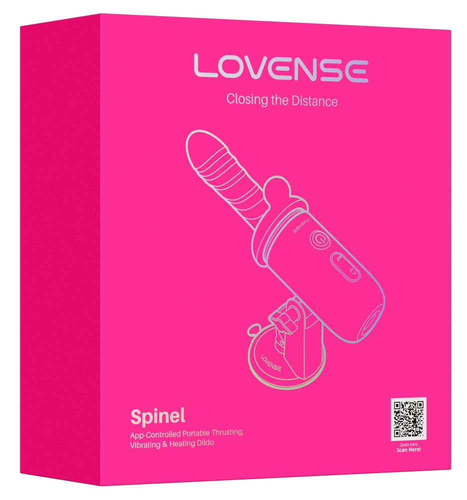 Lovense Spinel · přirážecí vibrátor s ohřevem a vyměnitelnými nástavci