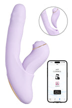 Svakom DuoGlow · přirážecí vibrátor se stimulátorem, pastelová lila