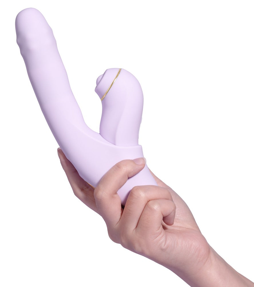 Svakom DuoGlow · přirážecí vibrátor se stimulátorem, pastelová lila
