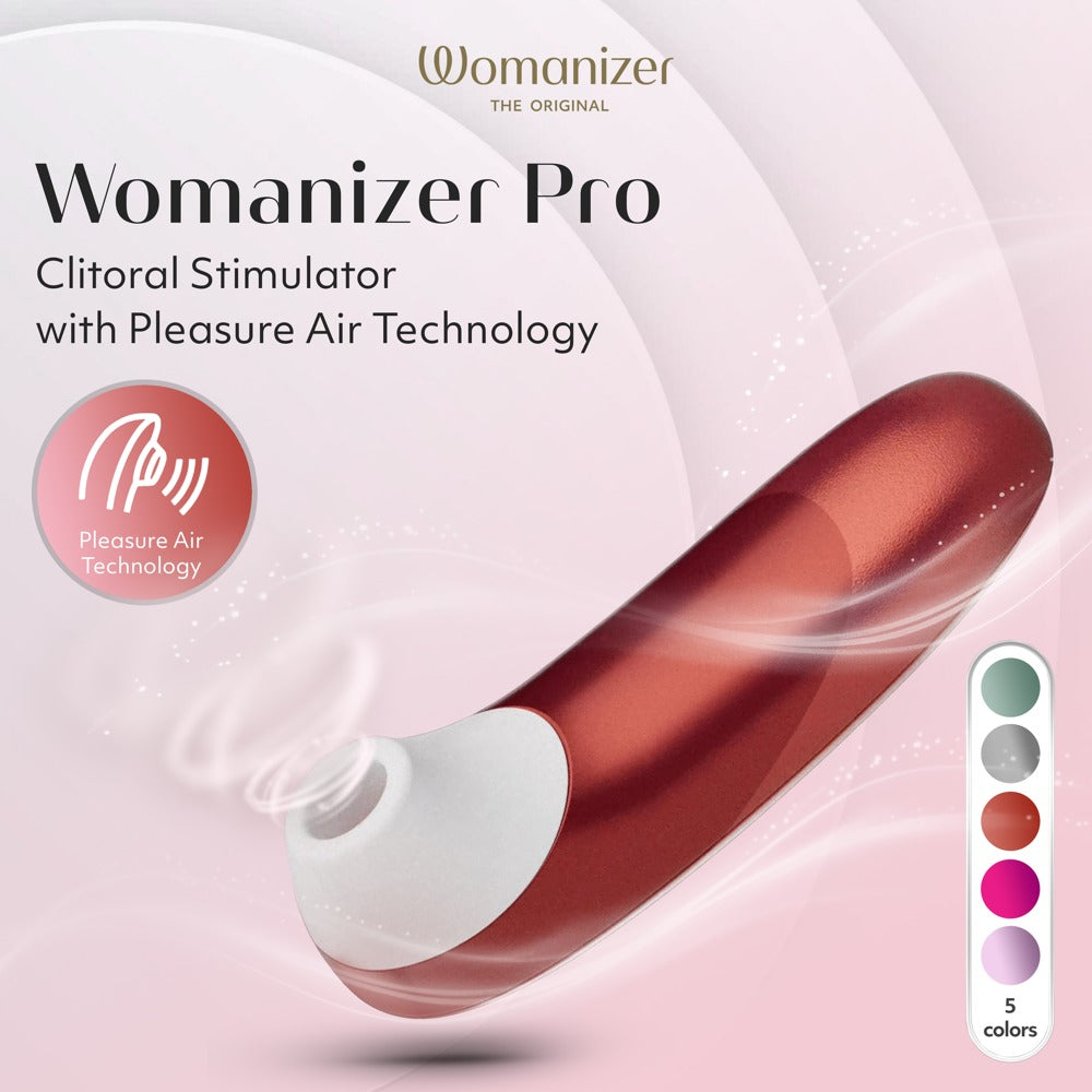 Womanizer Pro · tlakový stimulátor klitorisu, červená