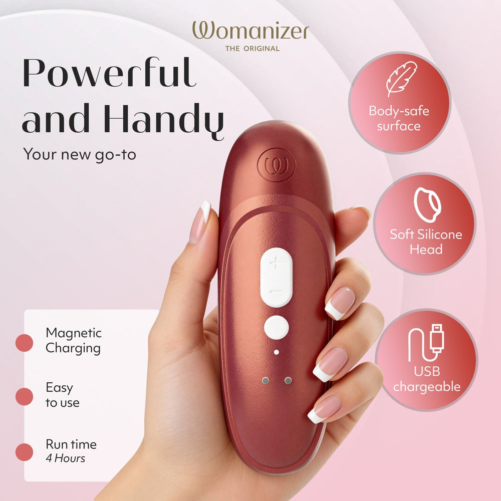 Womanizer Pro · tlakový stimulátor klitorisu, červená