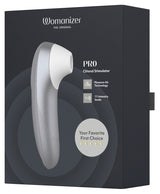 Womanizer Pro · tlakový stimulátor klitorisu, stříbrná