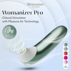 Womanizer Pro · tlakový stimulátor klitorisu, šalvějová zelená