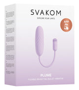 Svakom Plume · bullet vibrátor s ohebným kartáčkem, pastelová lila