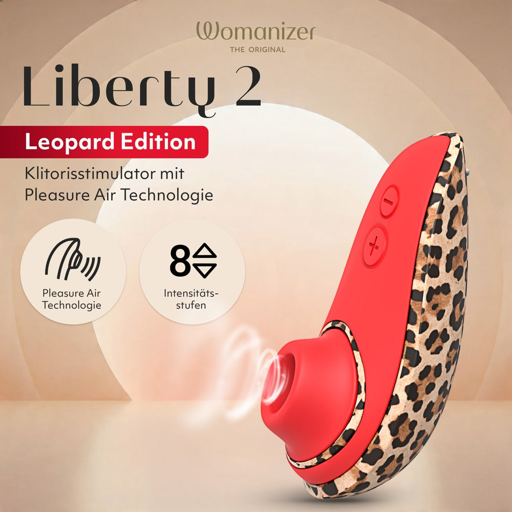 Womanizer Liberty 2 · tlakový stimulátor klitorisu · leopardí vzor