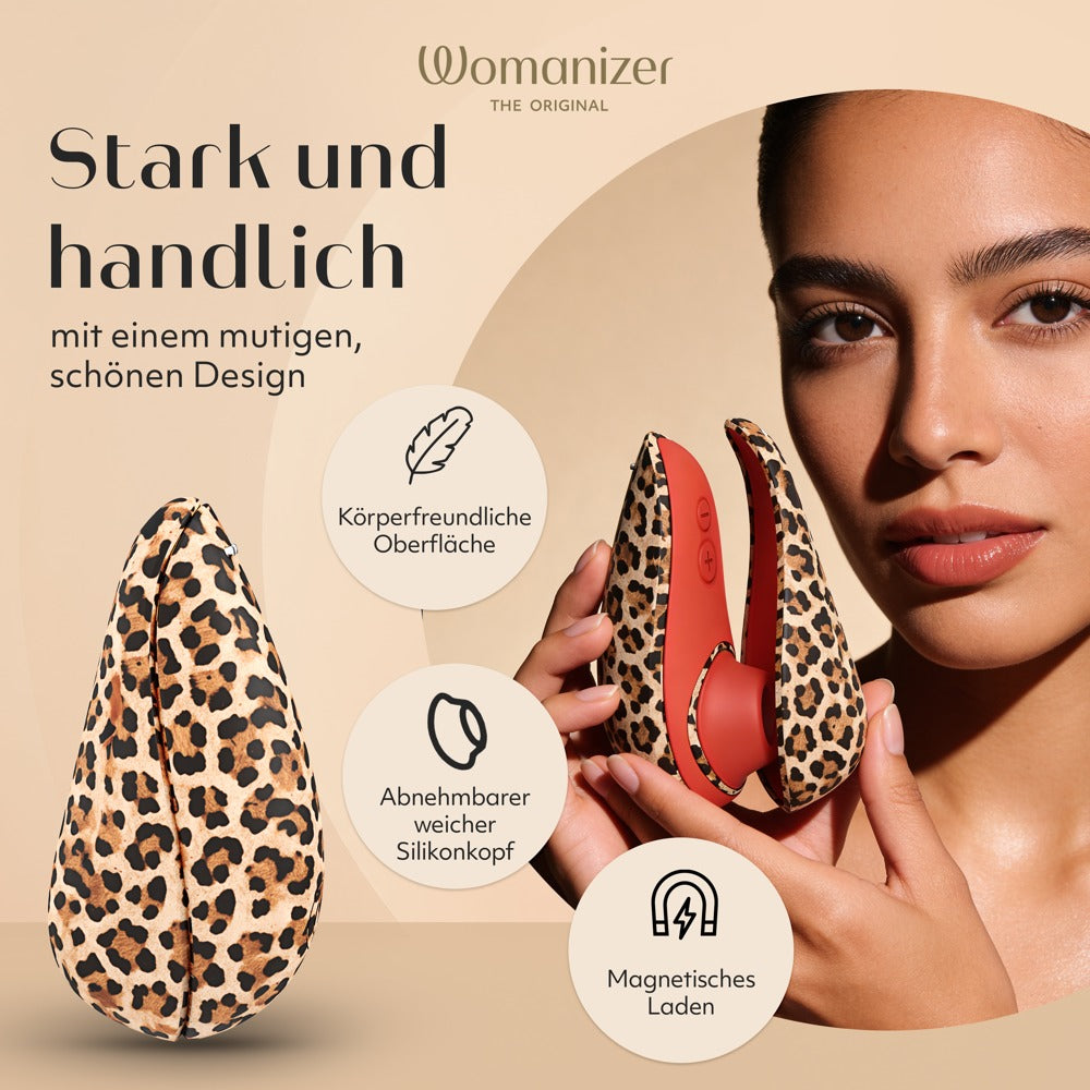 Womanizer Liberty 2 · tlakový stimulátor klitorisu · leopardí vzor