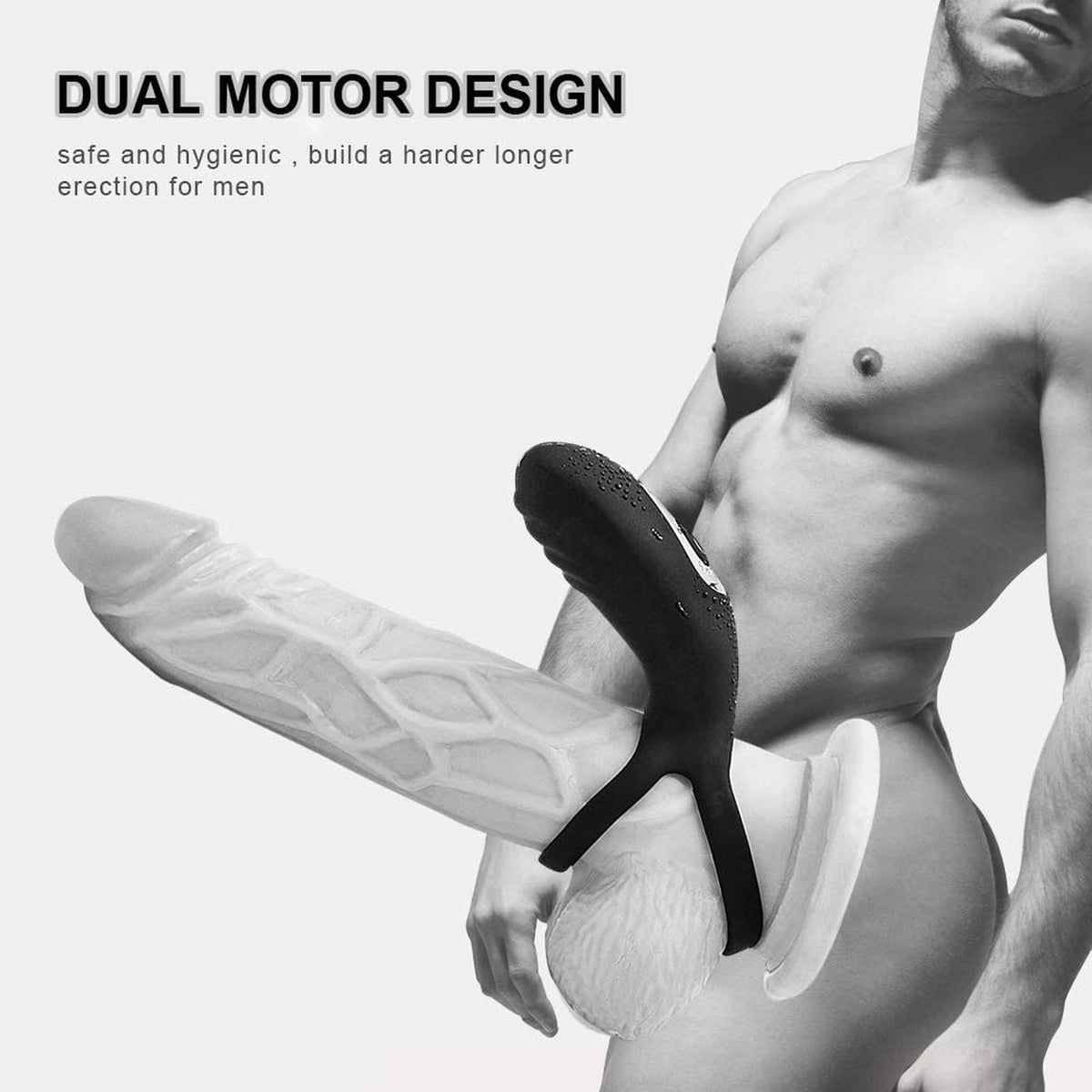 B-Series Cute Adjustable Double Cockring · dvojitý vibrační kroužek s ovladačem