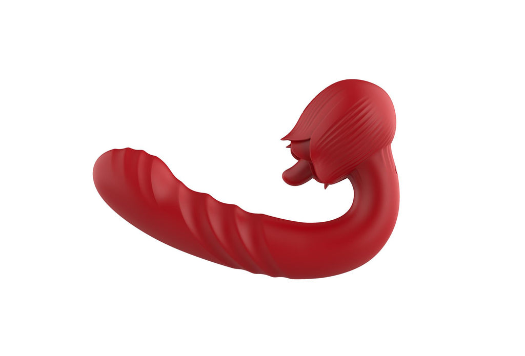B-Series Cute Rose Thrusting Vibrator · přirážecí vibrátor s jazýčkem