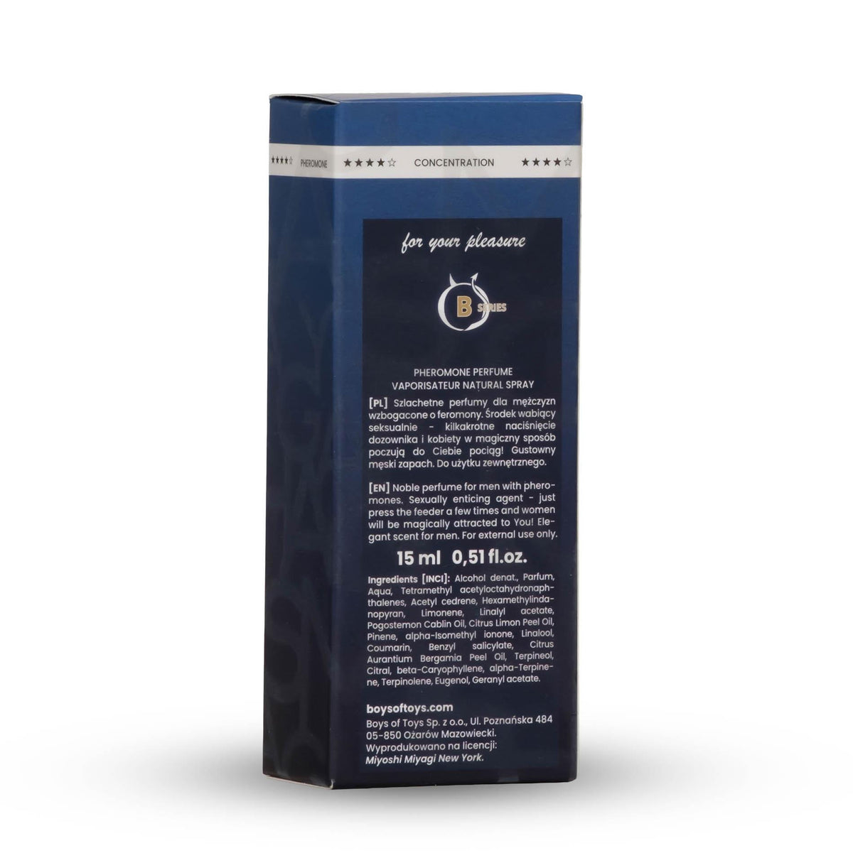 Miyoshi Miyagi INSTINCT feromon  parfumes 15ml HOMME