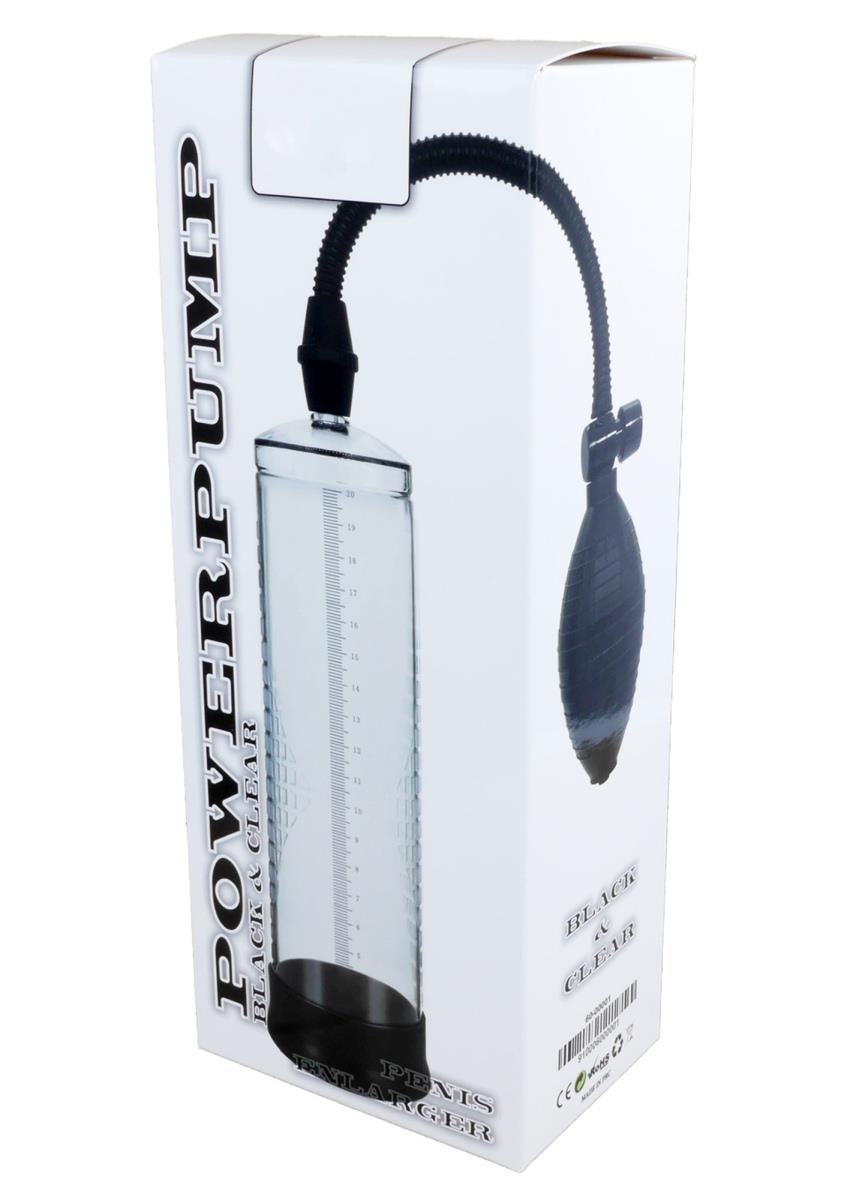 B-Series Power Powerpump · ruční vakuová pumpa pro muže · černo-průhledná