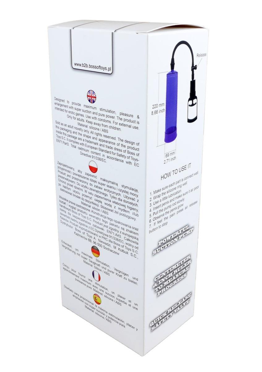 B-Series Power Powerpump MAX · ruční vakuová pumpa pro muže · fialová