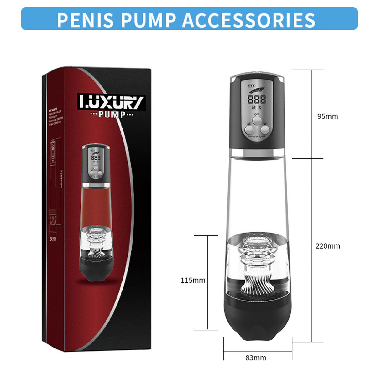 B-Series Power Luxury Pump · automatická vakuová pumpa s LED signalizací
