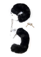 Fetish B-Series Furry Cuffs · kovová pouta s plyšem, černá