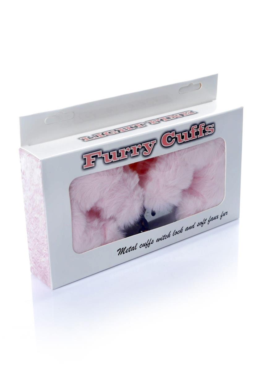 Fetish B-Series Furry Cuffs · plyšová pouta, světle růžová