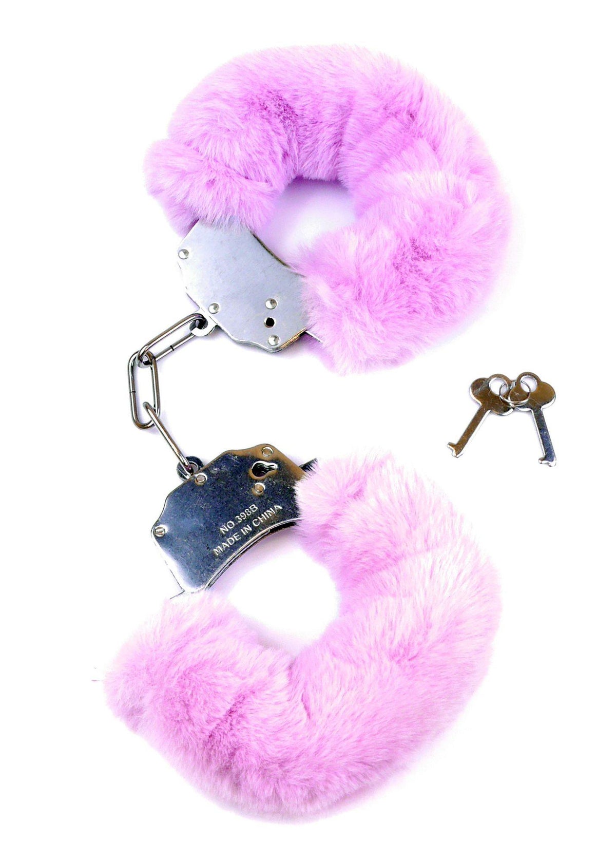 Fetish B-Series Furry Cuffs · kovová pouta s plyšem, fialová