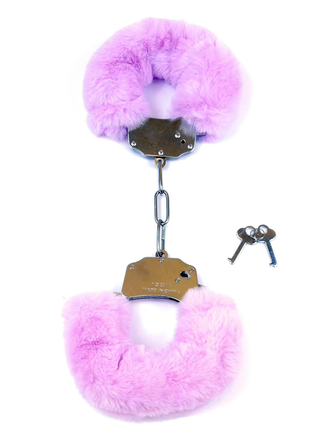 Fetish B-Series Furry Cuffs · kovová pouta s plyšem, fialová