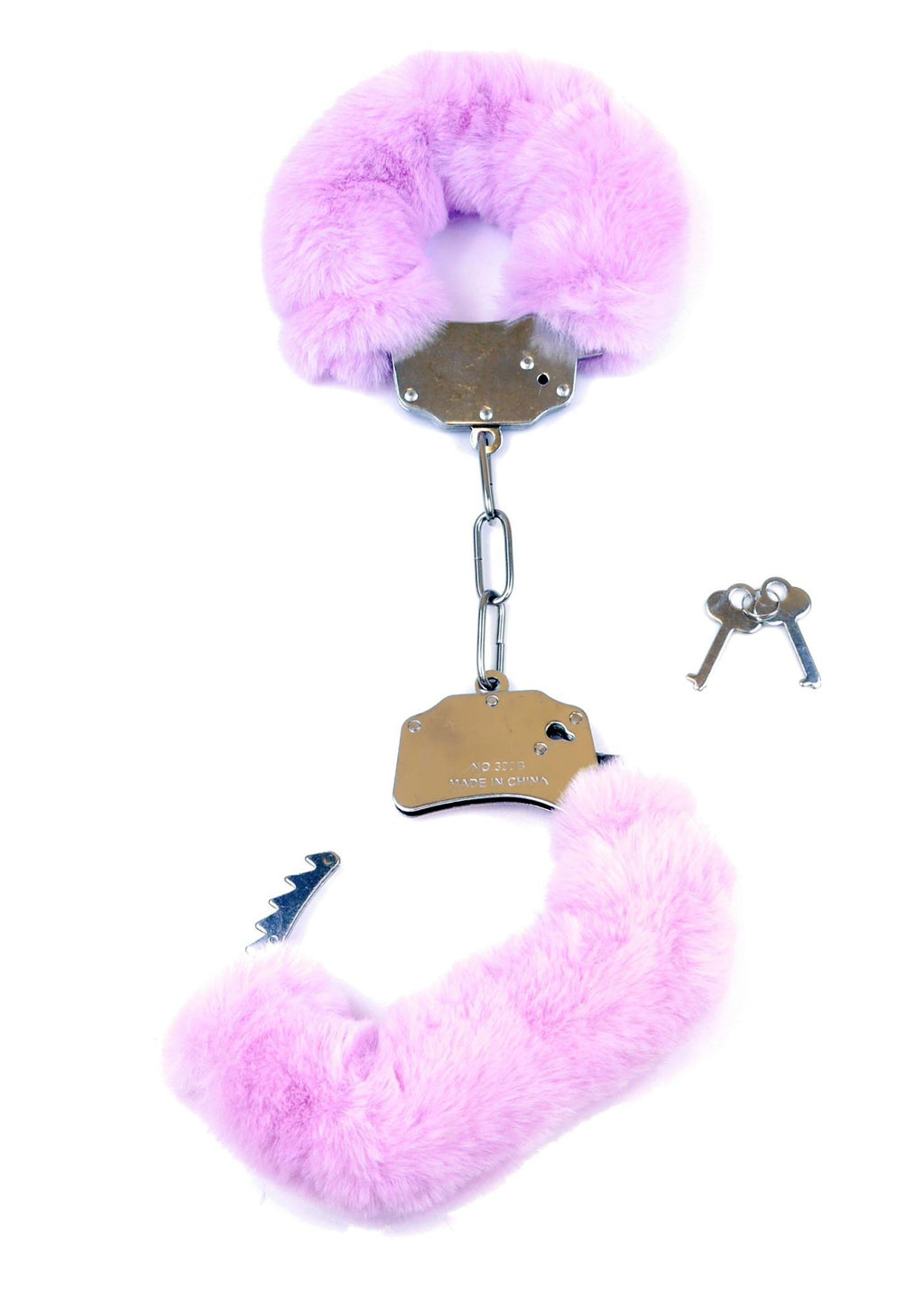 Fetish B-Series Furry Cuffs · kovová pouta s plyšem, fialová