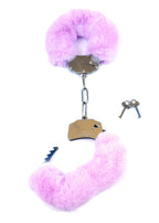 Fetish B-Series Furry Cuffs · kovová pouta s plyšem, fialová