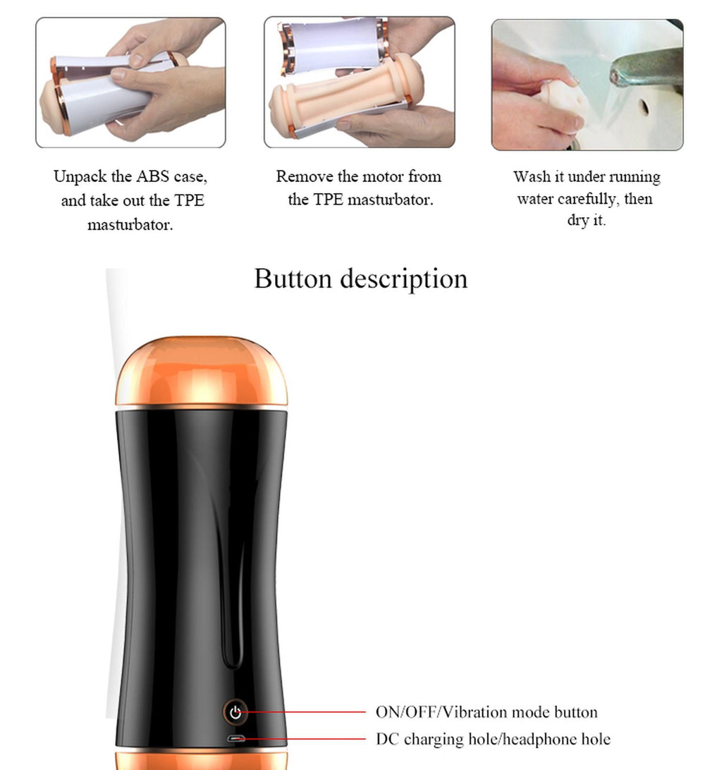 B-Series Fox Vibrating Masturbation · oboustranný vibrační masturbátor