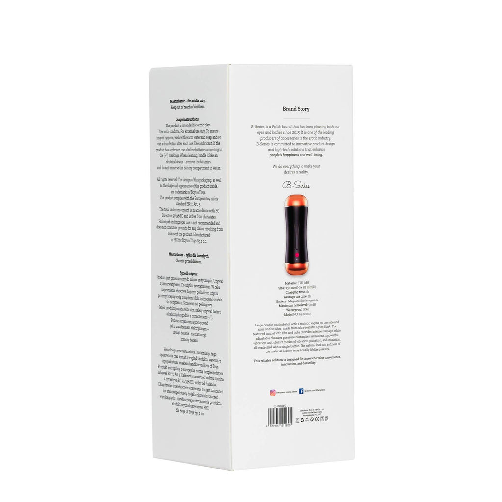 B-Series Fox Masturbation Cup · oboustranný masturbátor s vibracemi