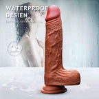 Wibrator-Silicone, Vibration 10, Rotate, Telescopic, Heating, 21cm
