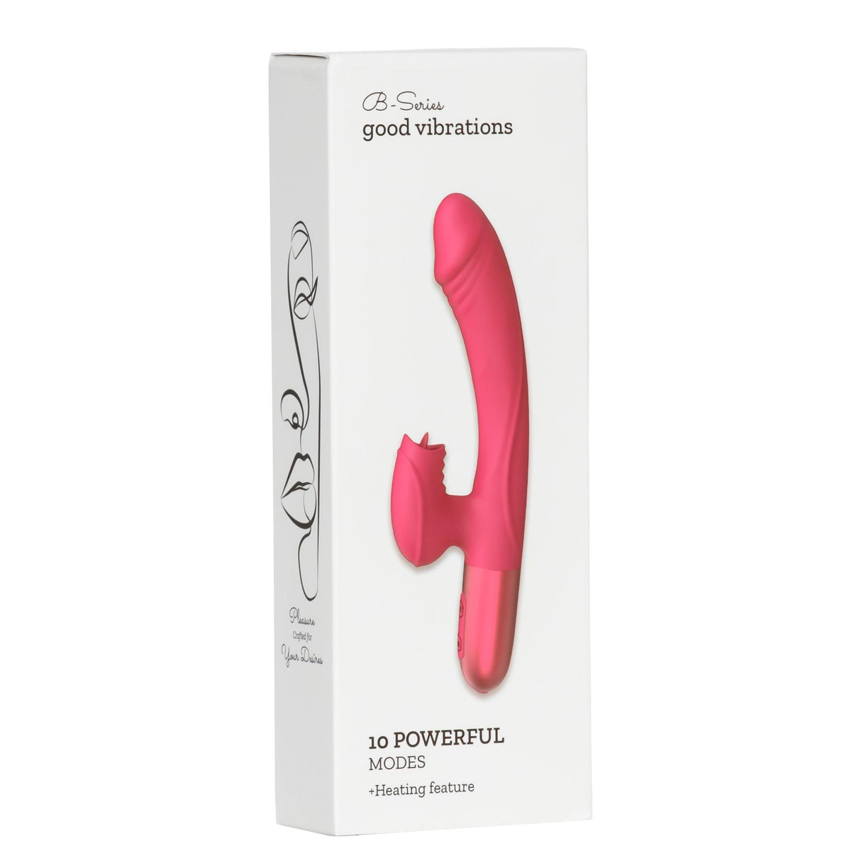 B Series Fox Silicone Vibrator · silikonový vibrátor s jazyčkem a vyhříváním