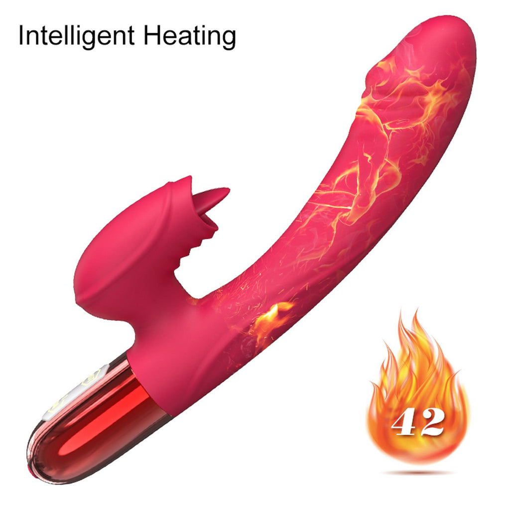 B Series Fox Silicone Vibrator · silikonový vibrátor s jazyčkem a vyhříváním