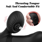 Silicone Vibrator 7 Powerful Modes - Licking,
Thrusting and Heating, Black