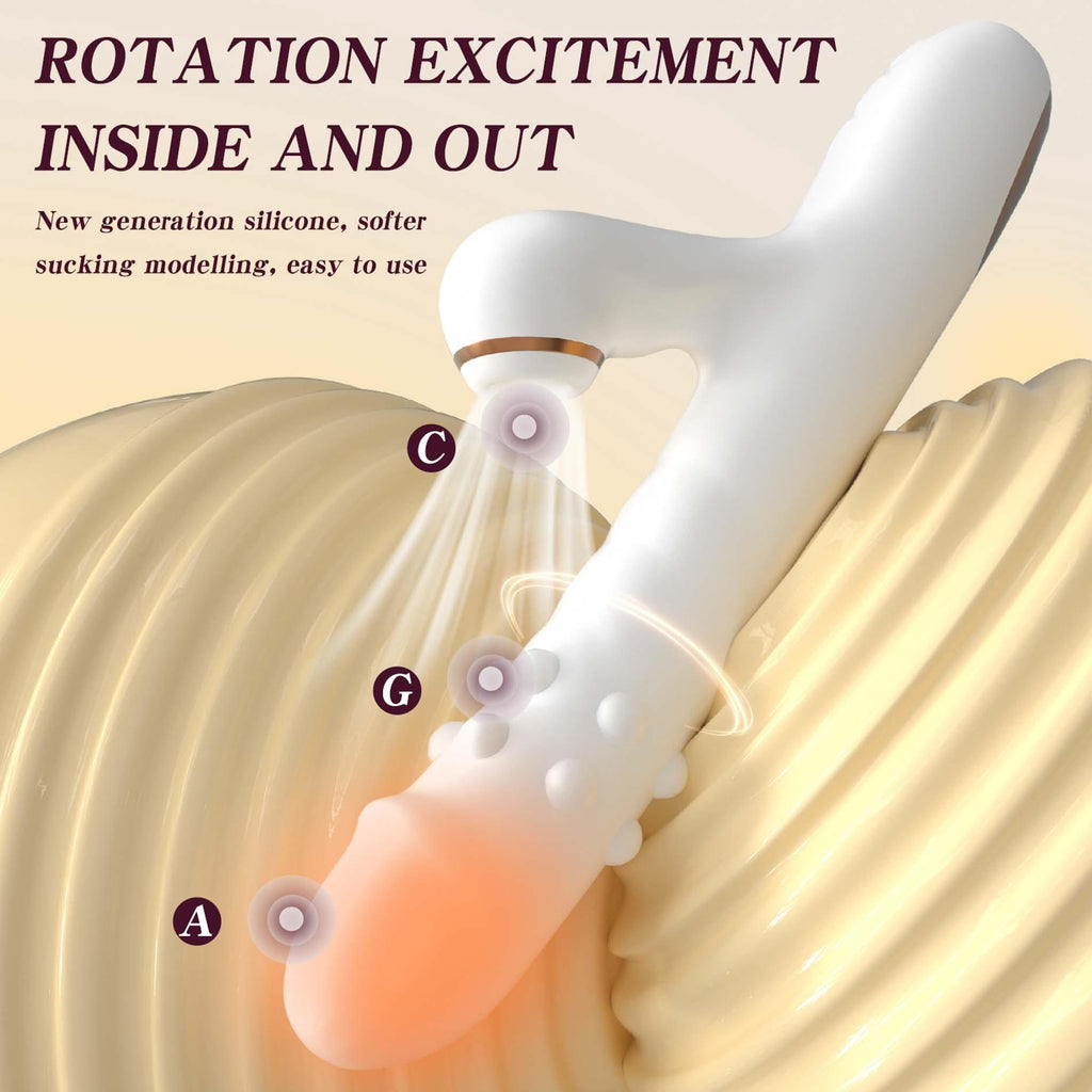 Silicone Vibrator - 3 rotating functions and 7 licking functions