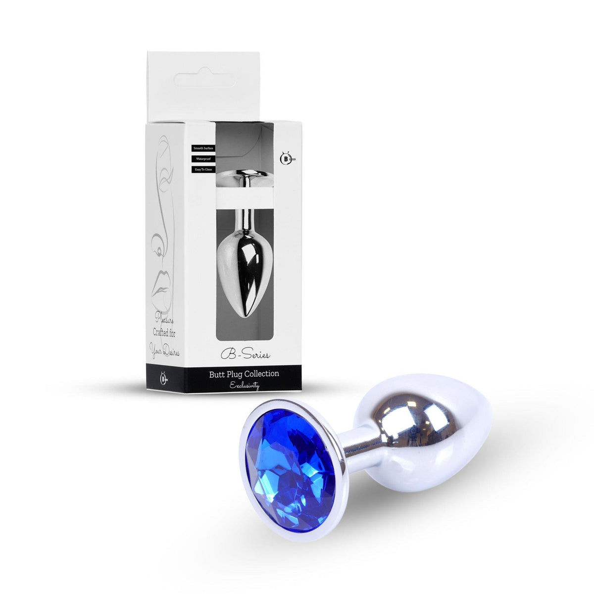 Plug-Jewellery Silver PLUG- Dark Blue