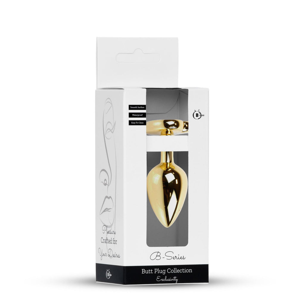 Plug-Jewellery Gold  Heart PLUG- Red